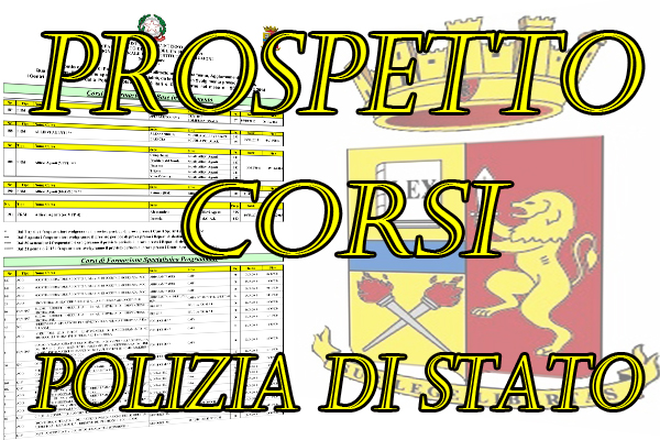 PROSPETTO DEI CORSI DI FORMAZIONE DELLA POLIZIA DI STATO PER IL MESE DI GIUGNO 2016