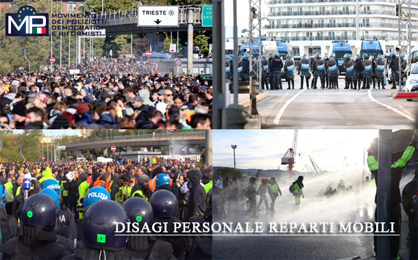 O.P. TRIESTE- DISAGI PER IL PERSONALE DEI REPARTI MOBILI