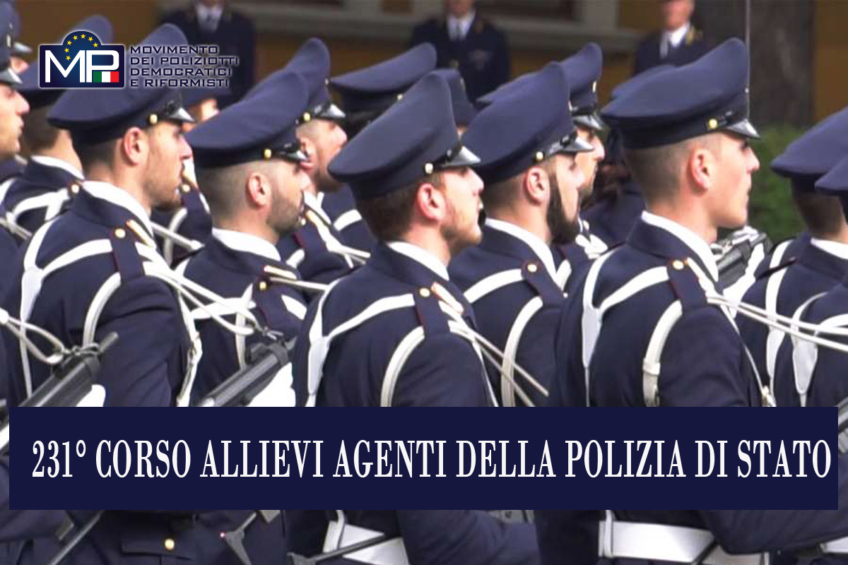 PROCEDURE AVVIO 231° CORS ALLIEVIO AGENTI DELLA POLIZIA DI STATO