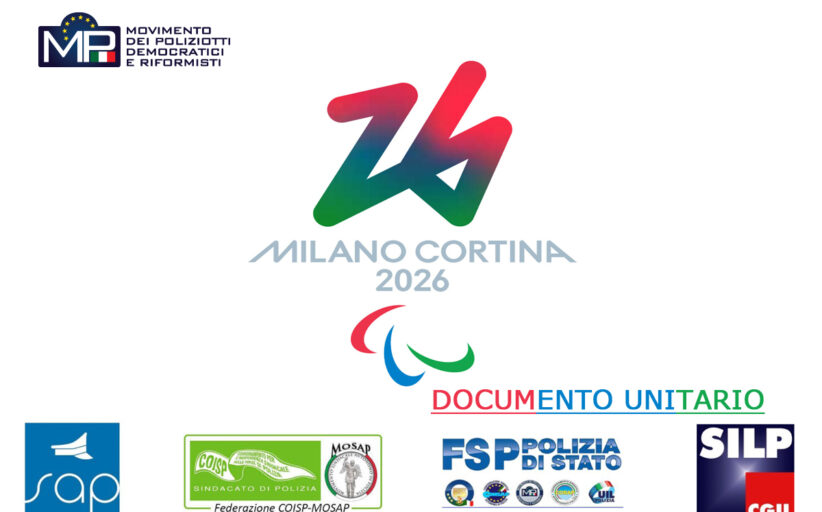 DOCUMENTO UNITARIO OLIMPIADI INVERNALI MILANO CORTINA ESITO INCONTRO DEL 20 GENNAIO 2026