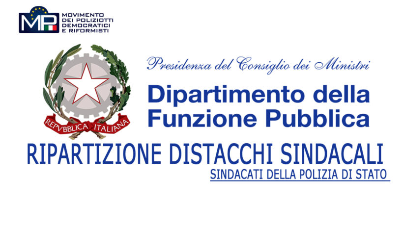 IPOTESI RIPARTIZIONE DISTACCHI SINDACALI POLIZIA DI STATO TRIENNIO 2025/2027