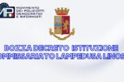ISTITUZIONE COMMISSARIATO DISTACCATO DI PUBBLICA SICUREZZA LAMPEDUSA LINOSA BOZZA DECRETO